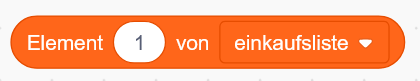 Variante 1 für die Aussage der Listenwerte